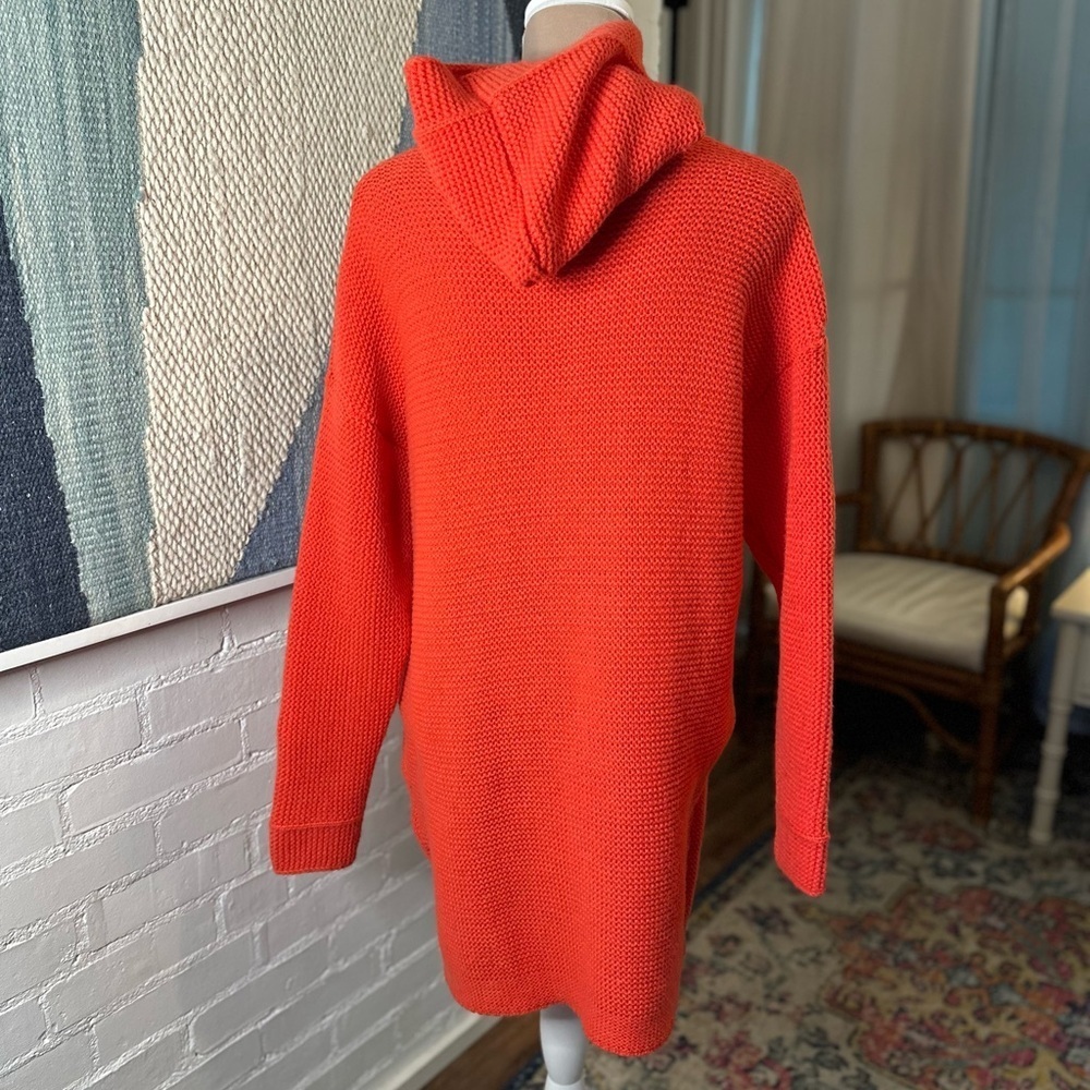 Brand Unknown Red Hooded Knit Cardigan - Picture 7 of 9